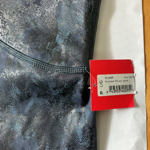 Spanx Blue Reptile Snake Booty Boost 7/8 Length Leggings 50248R NWT L - Picture 6 of 8